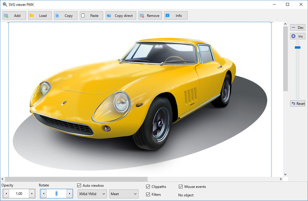 Demo SVG viewer for FMX screenshot